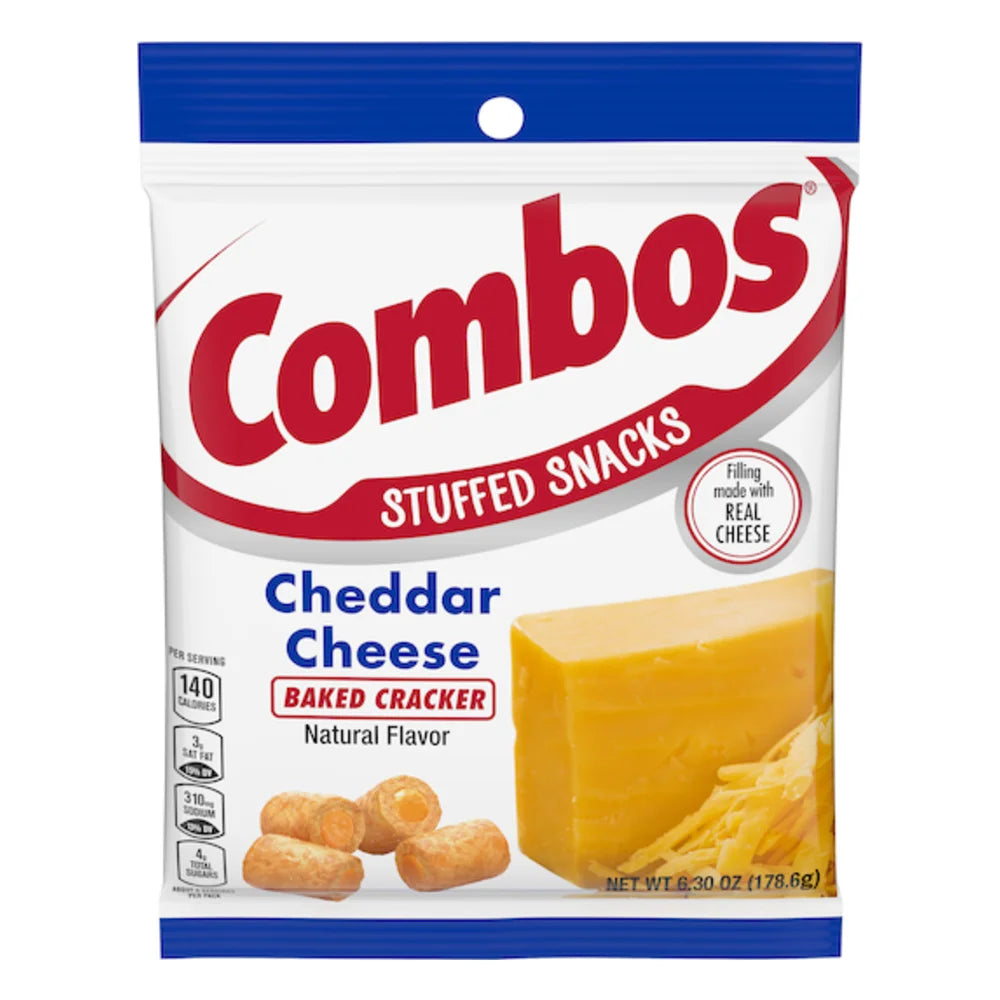 Combos Cheddar Cheese Cracker Combo Snack, 6.3 Ounce — 12 Per Case