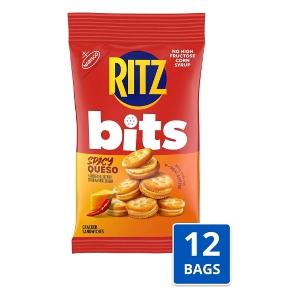 Ritz Bits Spicy Queso Cracker Sandwiches, 3 Ounce — 12 Per Case
