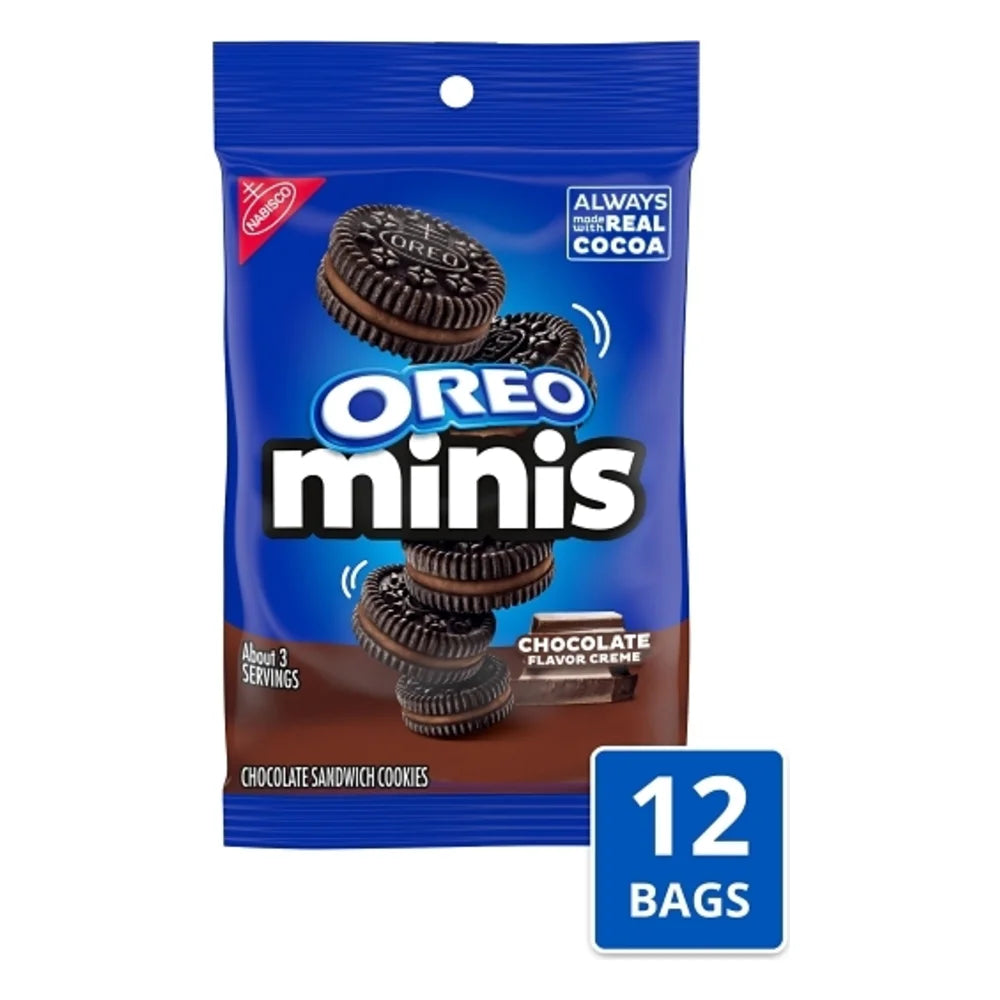 Oreo Chocolate Creme Cookies Big Bags, 3 Ounce — 12 Per Case
