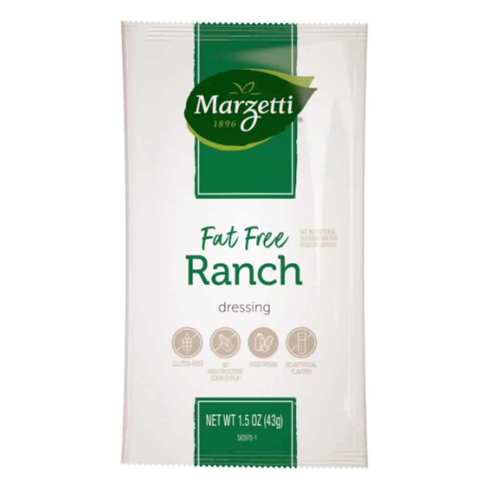 Marzetti Fat Free Ranch Dressing Single Serve Packets, 1.5 Ounce — 60 Per Case