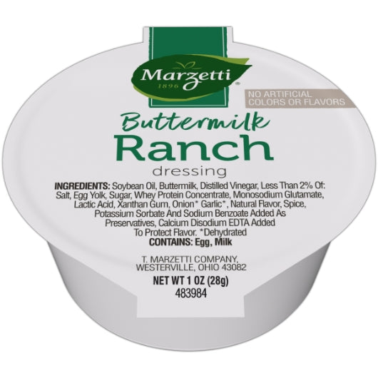 Marzetti Buttermilk Ranch Dressing Single Serve Cups, 1 Ounce — 120 Per Case