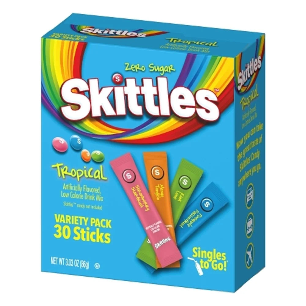 Skittles Tropical Singles To Go Variety Pack, 3.03 Ounce — 6 Per Case
