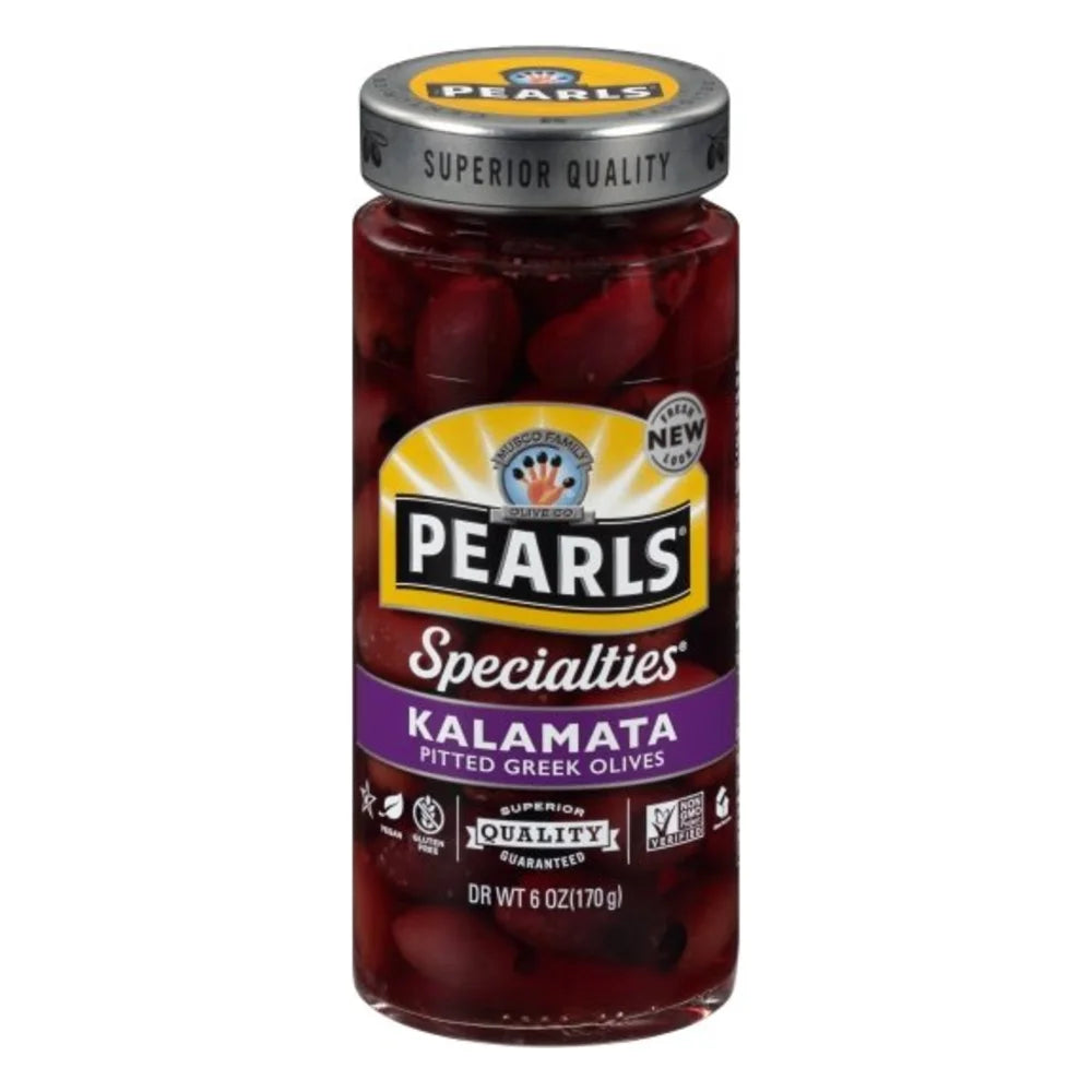 Pearls Pitted Kalamata Olives Jar, 6 Ounce — 6 Per Case