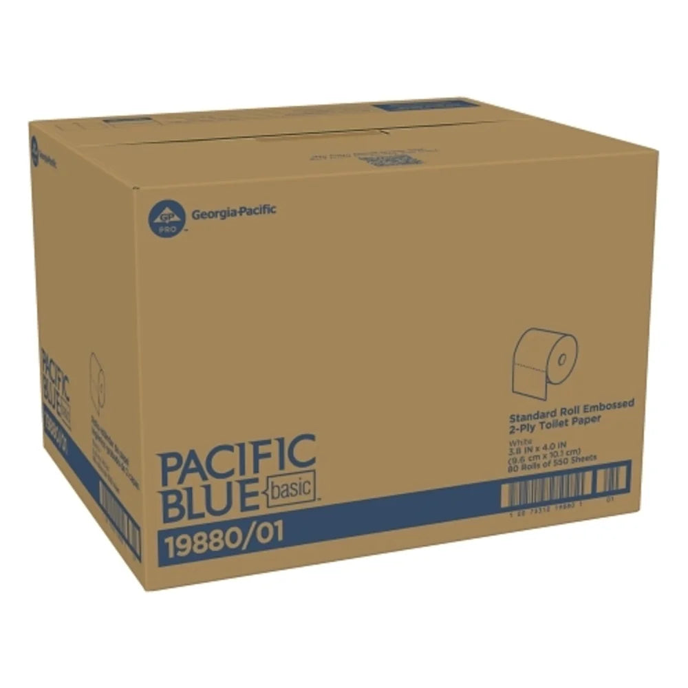 Envision Bath Tissue 2 Ply Embossed White, 1 Count — 80 Per Case