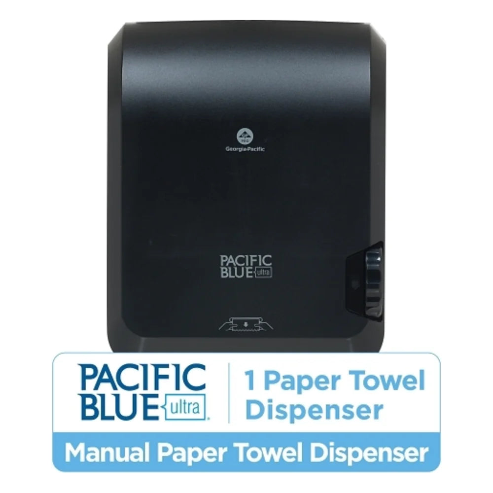 Pacific Blue Ultra 8 High-Capacity Mechanical Touchless Paper Towel Dispenser Black, 1 Count — 1 Per Case