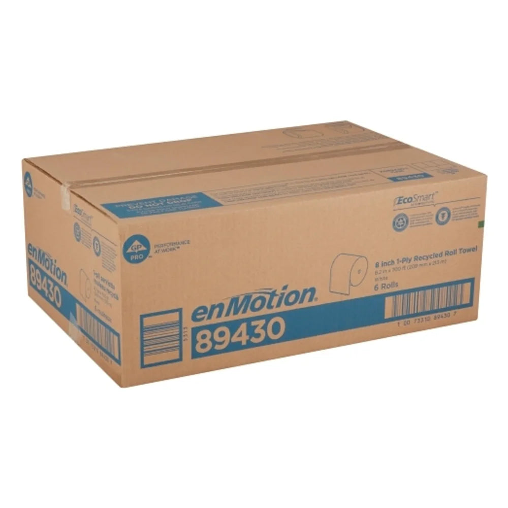 EnMotion Towel Roll White, 8 Inch — 6 Per Case