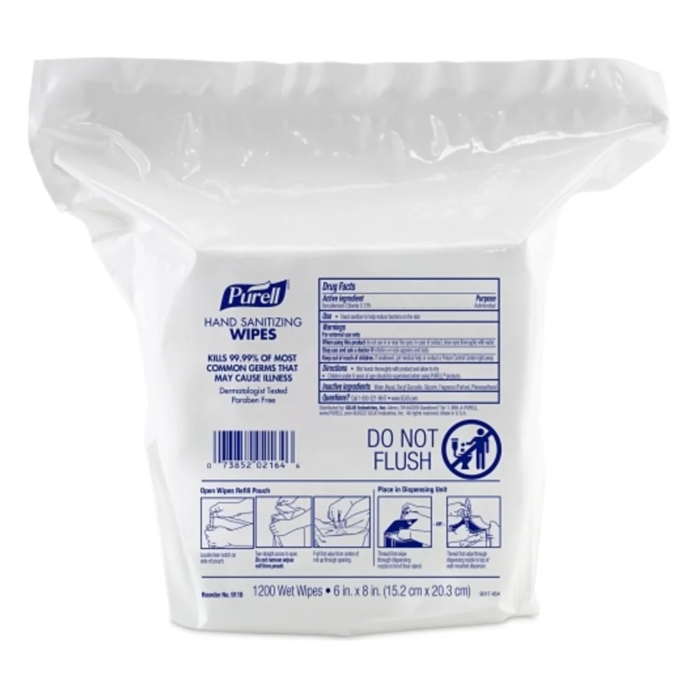 Purell Sanitizing Wipes Refill Pack, 1 Count — 2 Per Case