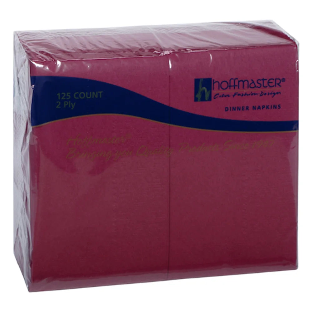 Hoffmaster 15 Inch X 17 Inch 2 Ply 1/8 Fold Paper Burgundy Dinner Napkin, 125 Each — 8 Per Case