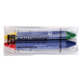 Hoffmaster Mini Triangular Double Tip Red-Blue And Yellow-Green Crayon — 500 Per Case