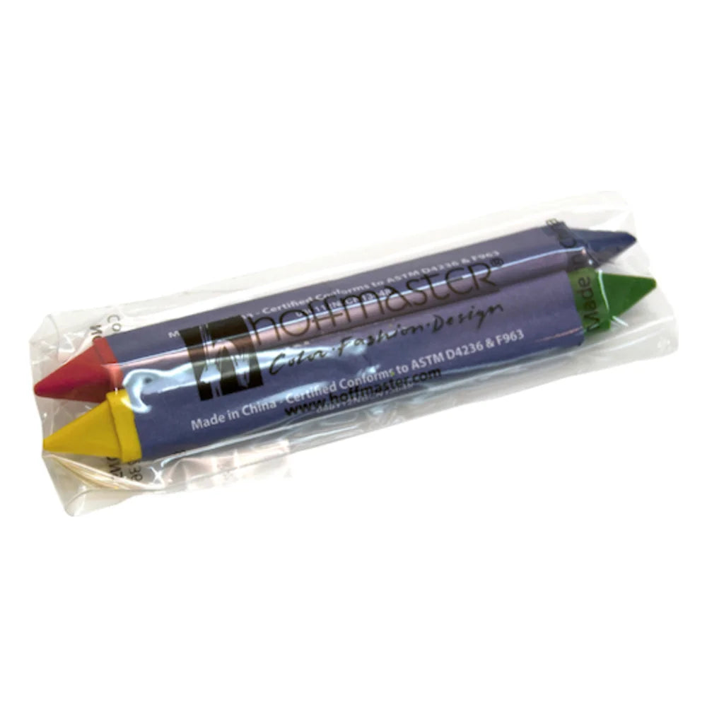Hoffmaster Triangular Double Tipped Red/Blue Yellow/Green Crayon — 500 Per Case
