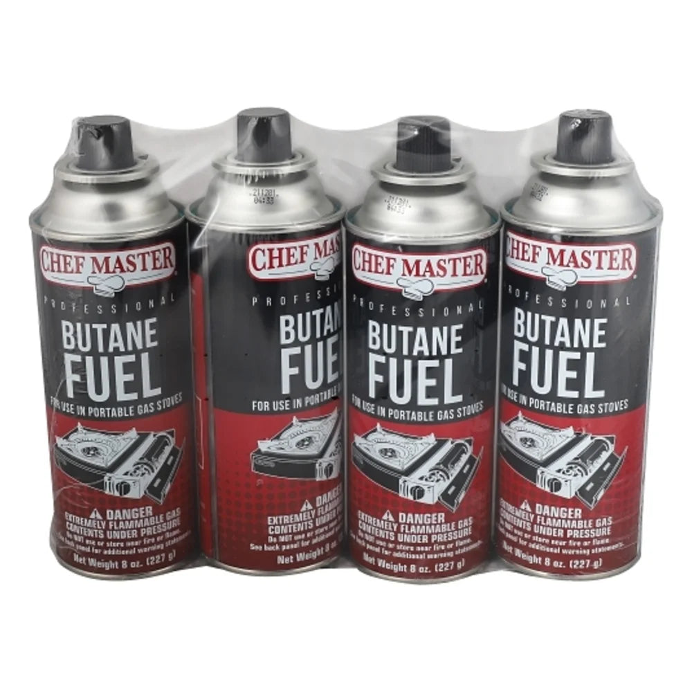 Chef Master Butane Fuel Canister, 8 Ounce — 12 Per Case