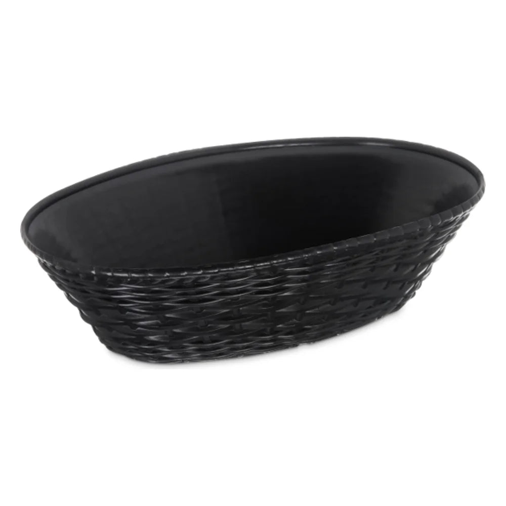 Carlisle Foodservice Basket Weavewear Oval Black, 9 Inch — 12 Per Case