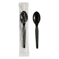 Dixie Heavy Weight Polystyrene Individually Wrapped Black Teaspoon, 1000 Count — 1 Per Case