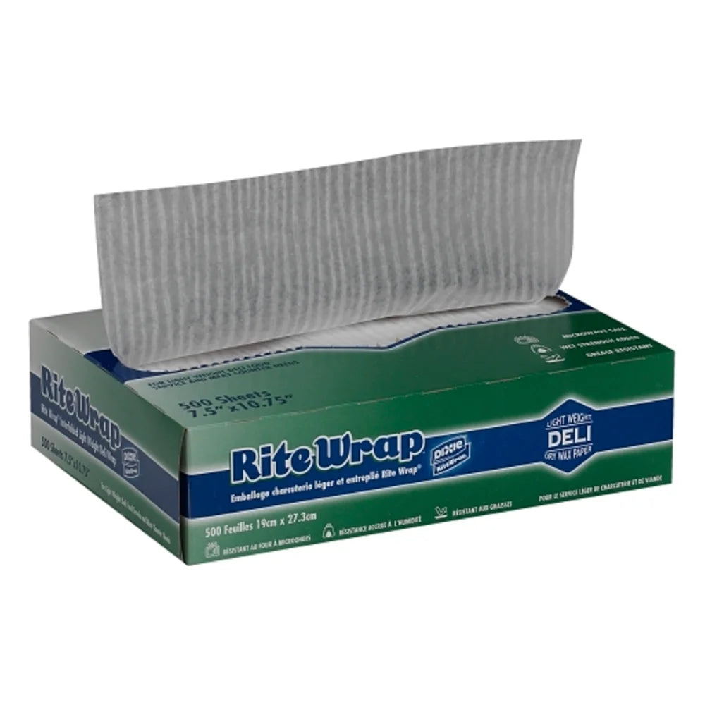 Rite Rap Deli Paper Interfolded Light Weight Dry Waxed, 500 Count — 12 Per Case