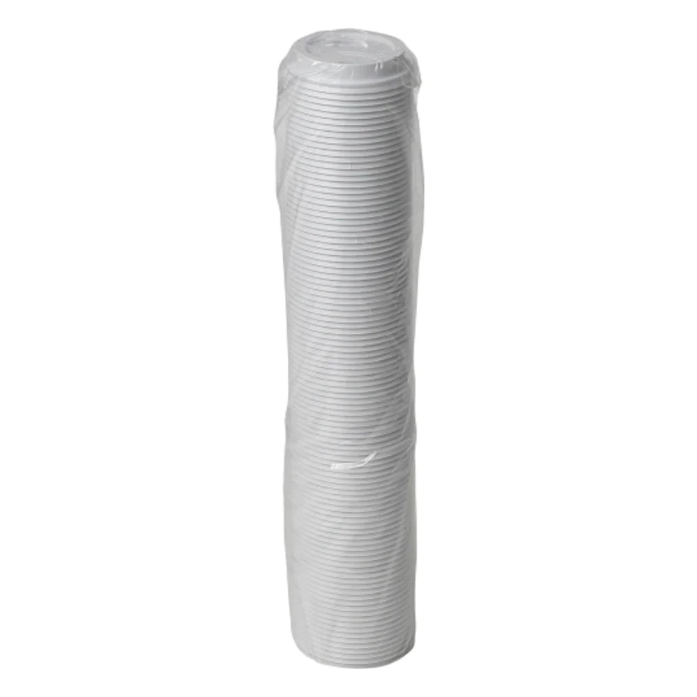 Dixie White Lid Fits Perfectouch 10 And 20 Ounce Paper Hot Cup — 10 Per Case