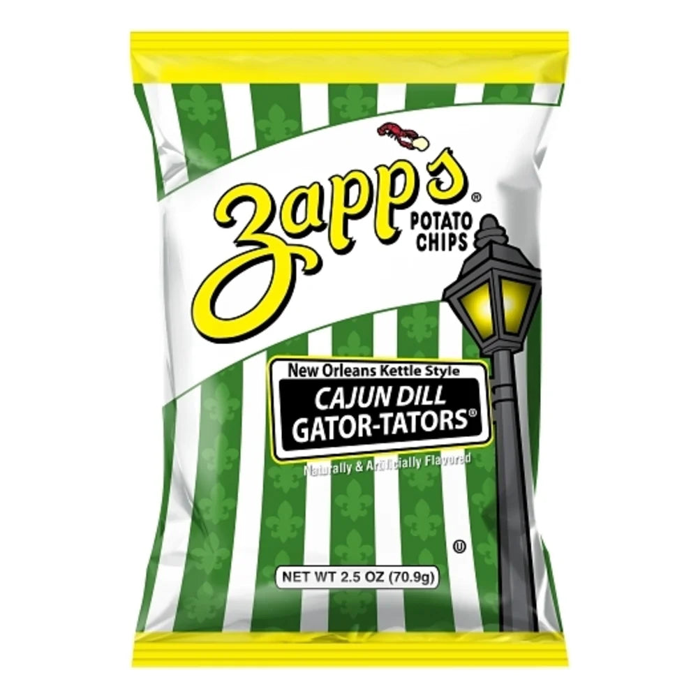 Zapp's Potato Chips Cajun Dill Gtortator Kettle, 2.5 Ounce — 10 Per Case