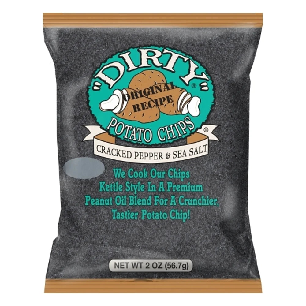 Dirty Cracked Pepper Potato Chips, 2 Ounce — 25 Per Case