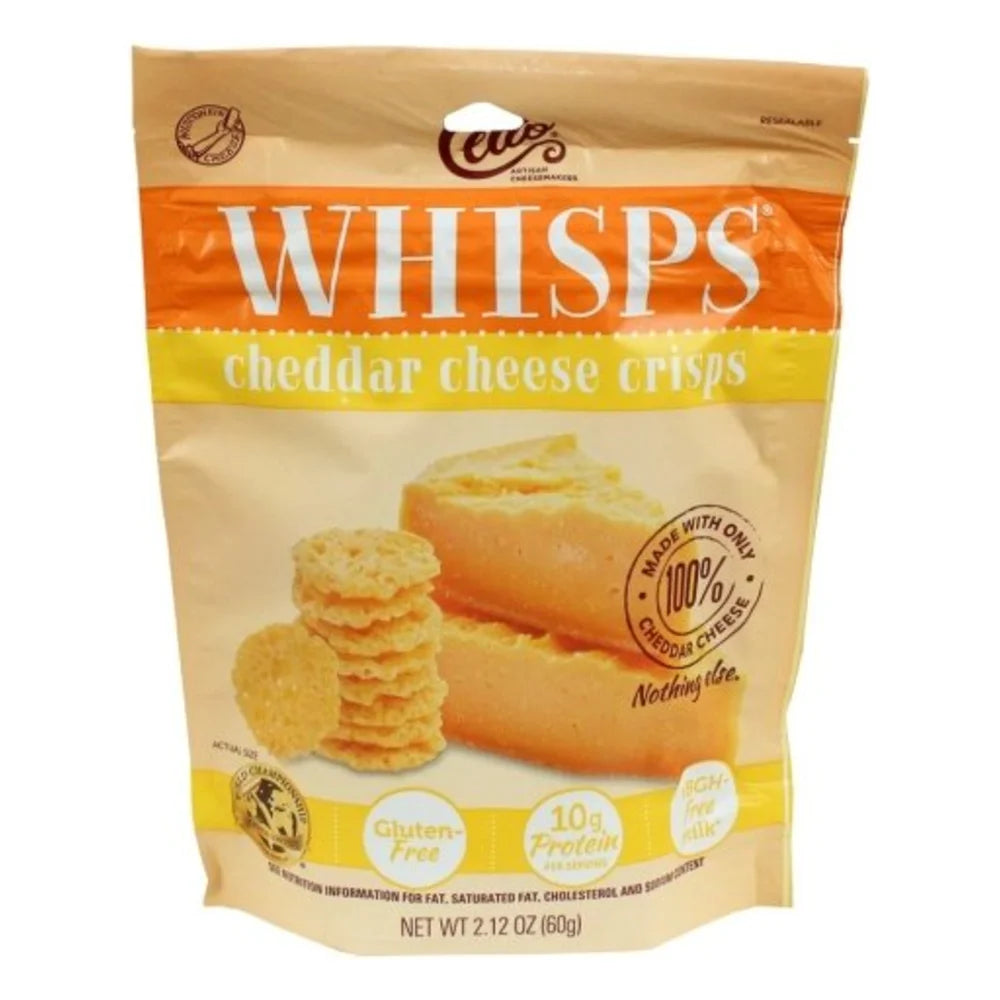 Whisps Cheddar Cheese Crisps, 2.12 Ounce — 12 Per Case