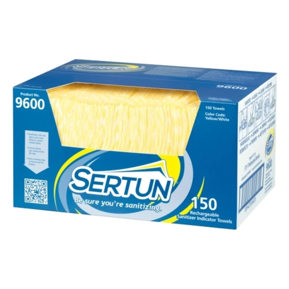 Sertun Sanitizer Indicator Towel Rechargeable — 150 Per Case