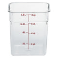 Cambro Camwear Clear Square Container 8 Quart — 6 Per Case