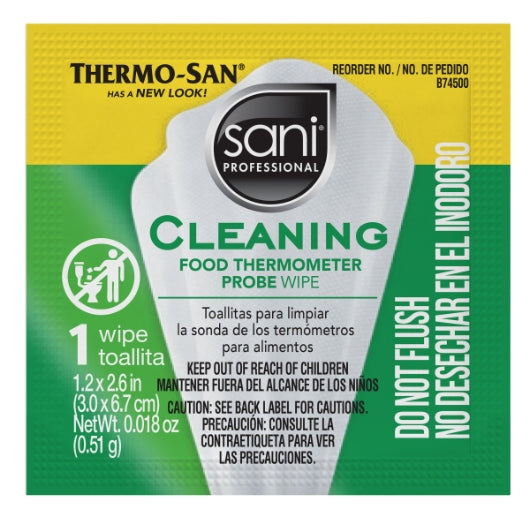 Sani Professional Cleaning Food Thermometer Probe Wipe, 1500 Count — 1 Per Case