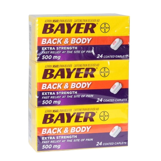 Bayer Back & Body Extra Strength, 24 Piece — 36 Per Case
