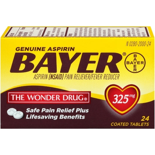 Bayer Aspirin Tablets, 24 Piece — 36 Per Case