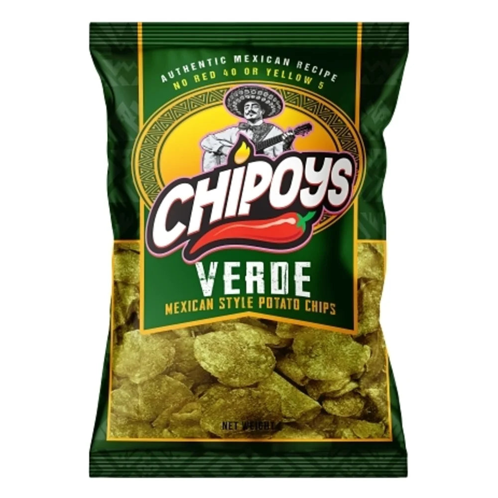Chipoys Verde Potato Chip, 2.5 Ounce — 10 Per Case