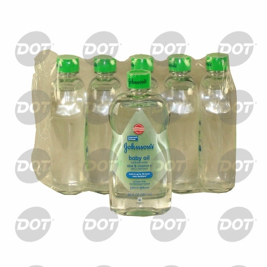 Johnson's Baby Oil Aloe, 20 Fluid Ounce — 18 Per Case