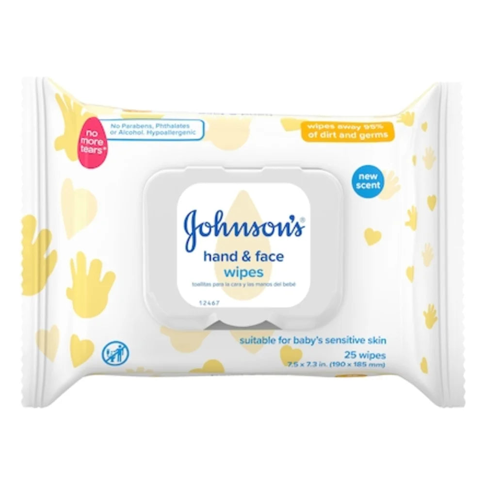Johnson's Baby Hand And Face Wipes, 25 Count — 4 Per Case