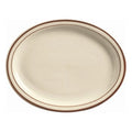 Libbey Desert Sand Narrow Rim Platter 13.25" X 10 1/8" - Cream White — 12 Per Case