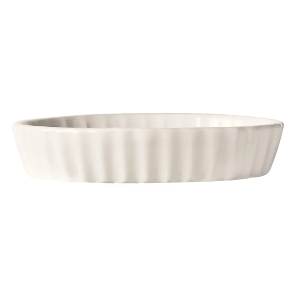 Libbey Bedrock Ovenware 4 Oz Oval Creme Brulee 5 1/8" X 3 7/8" - Bright White, 24 Each — 24 Per Case