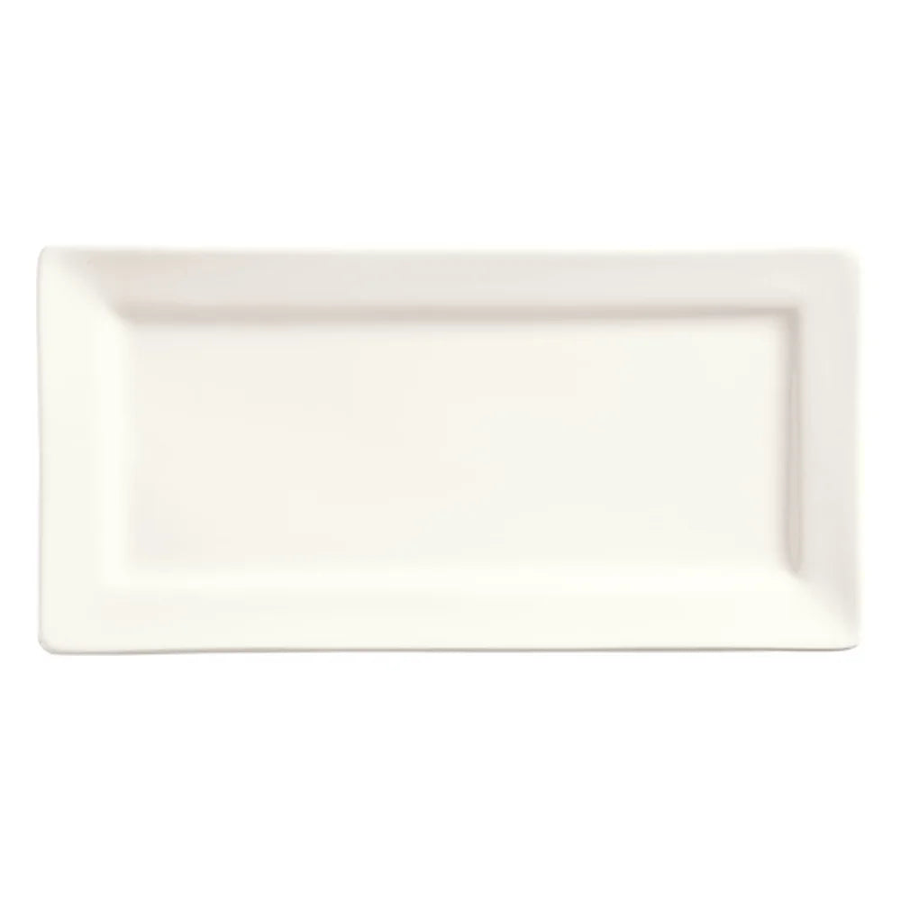 Libbey Slate Collection Ultra Bright White Rectangular Plate, 12" X 6" — 12 Per Case
