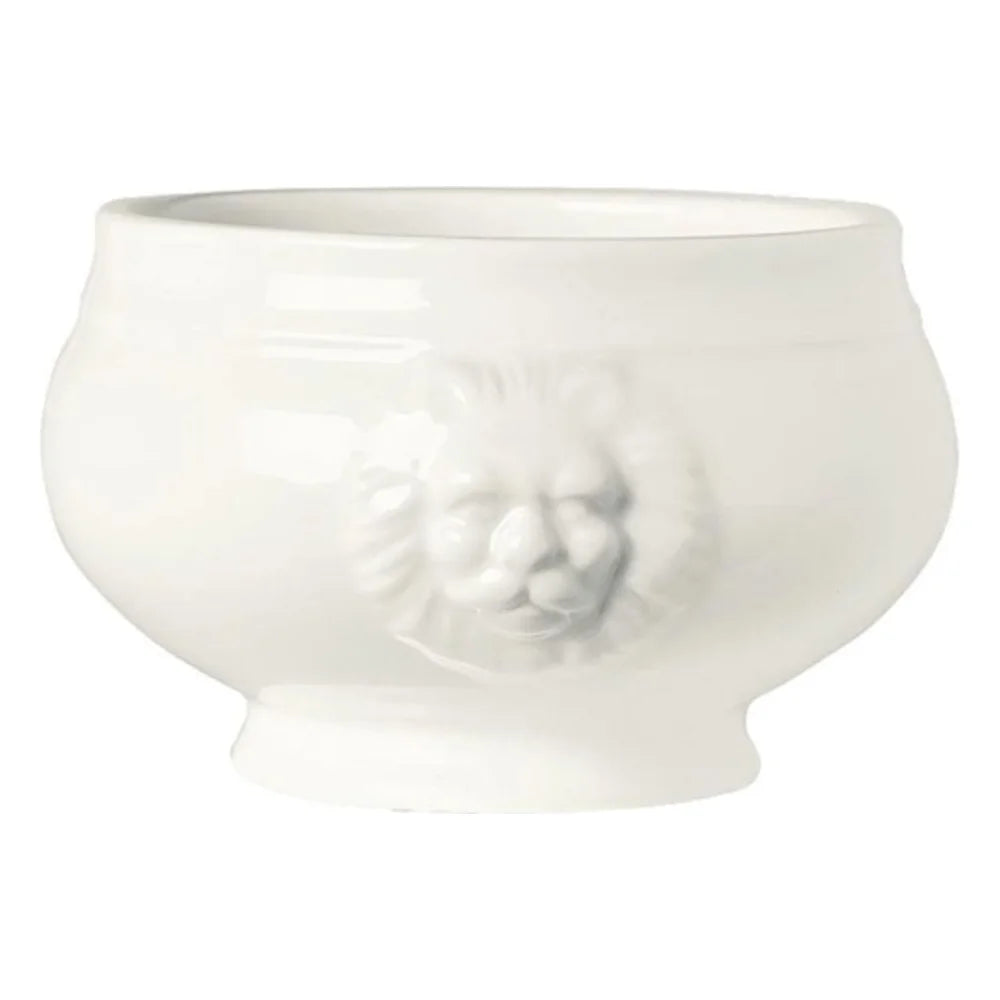 Libbey Bedrock Ovenware Lion Head Bowl 5.75" - Ultra Bright White, 15 Oz — 12 Per Case