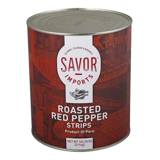 Savor Roasted Red Pepper Strips, 10 Can — 6 Per Case