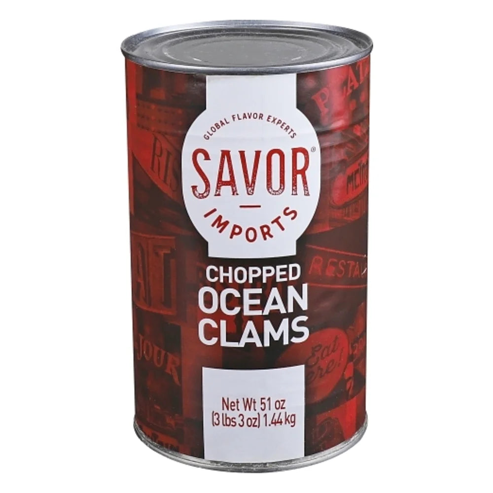 Savor Chopped Ocean Clam Canned, 51 Ounce — 12 Per Case