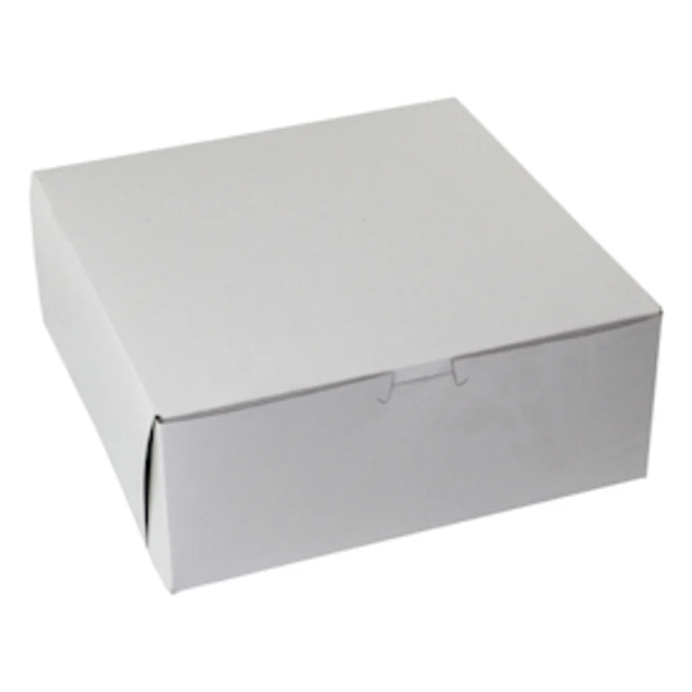 Boxit 10 Inch X 10 Inch X 4 Inch White Lock Corner Bakery Box — 100 Per Case
