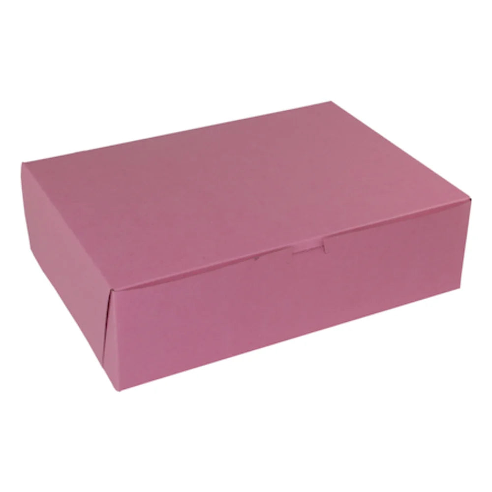 Boxit 14 Inch X 10 Inch X 4 Inch Strawberry Pink 1 Piece Bakery Cornerlock Box — 100 Per Case