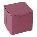 Boxit 4 Inch X 4 Inch X 4 Inch Strawberry Pink 1 Piece Cornerlock Bakery Box — 200 Per Case