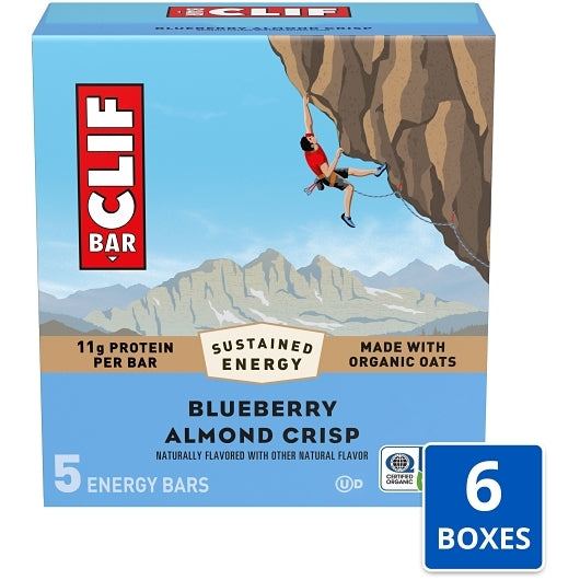 Clif Bar Blueberry Almond Crisp Energy Bar, 2.4 Ounce — 30 Per Case