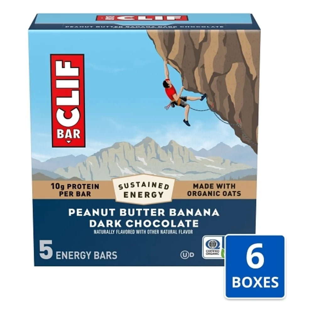 Clif Bar Peanut Butter Banana With Dark Chocolate Energy Bar, 2.4 Ounce — 30 Per Case