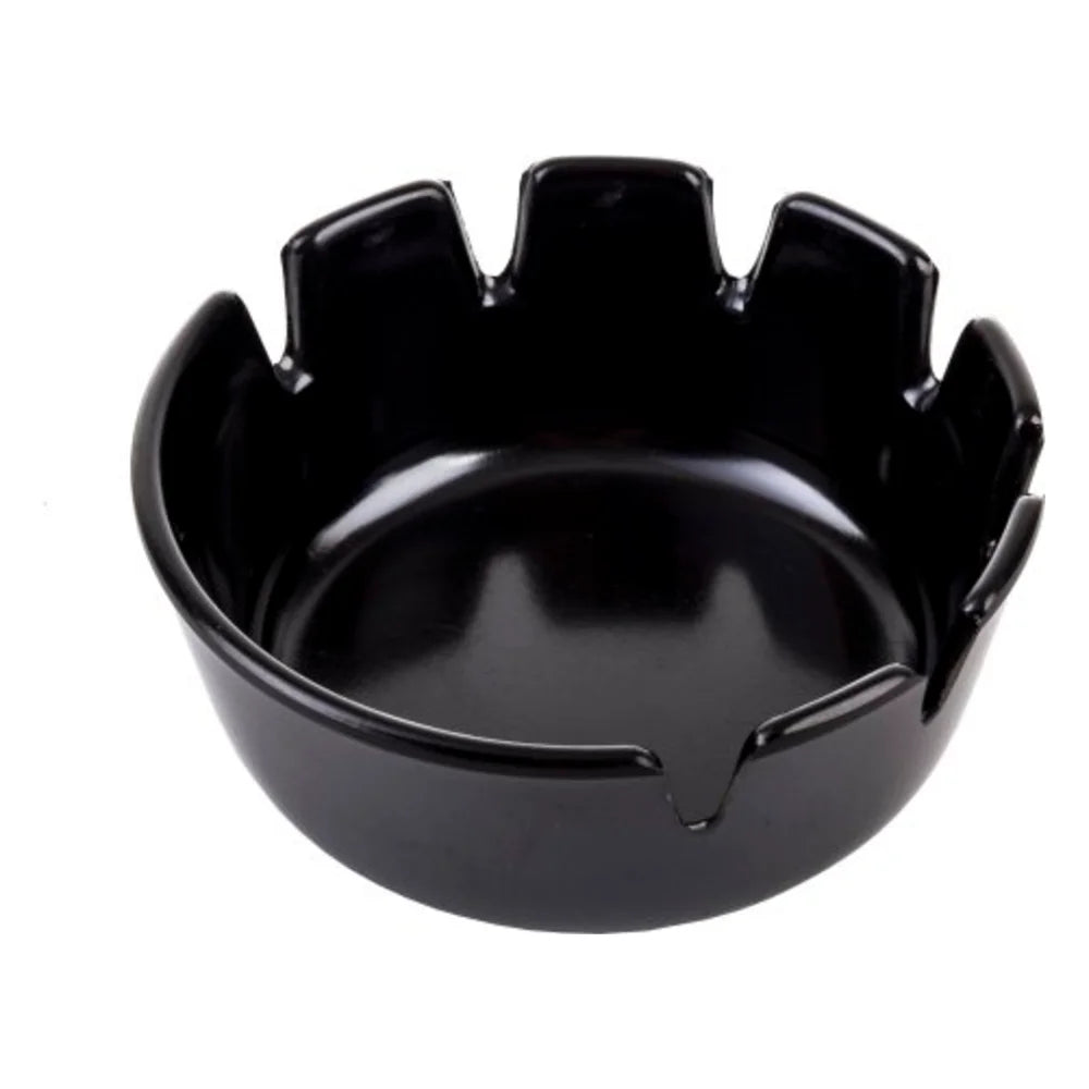 Tablecraft Deepwell Black Ashtray — 12 Per Case