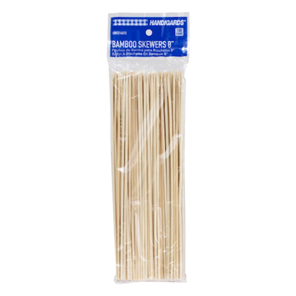 Handgards 8 Inch Bamboo Skewer — 10 Per Case