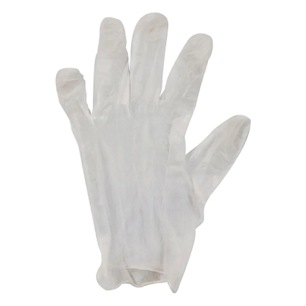 Valugards Vinyl Clear Form-Fitting Powder Free Small Glove, 100 Each — 1000 Per Case
