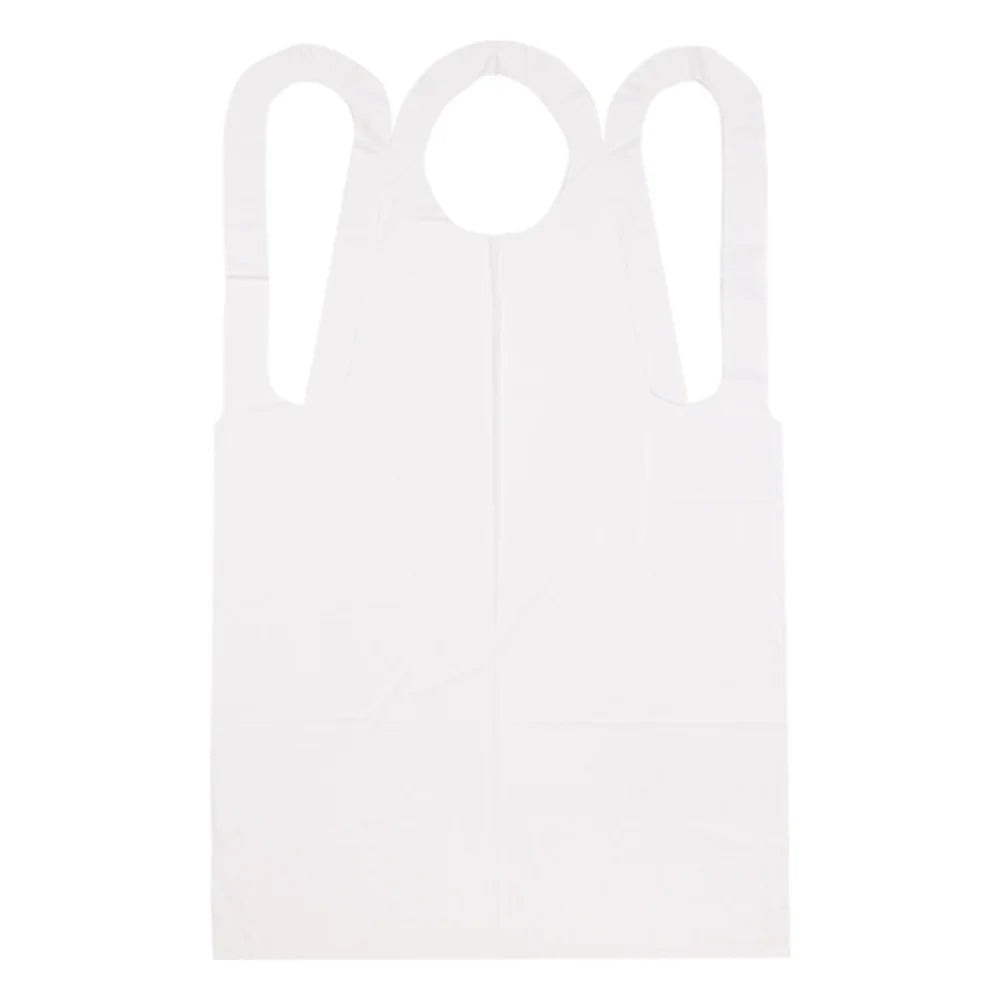 Neatgards Medium Duty Embossed White Poly Apron — 100 Per Case