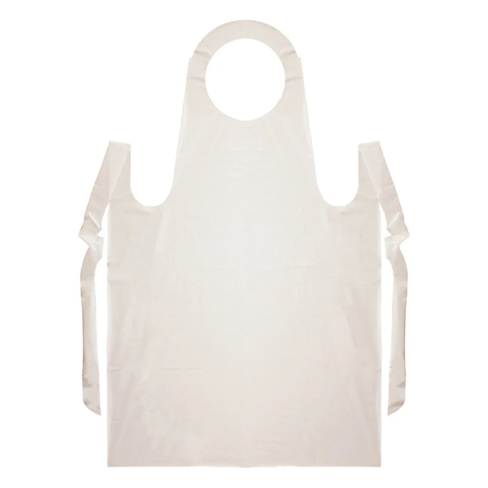 Neatgards Light Duty Embossed White Poly Apron — 100 Per Case