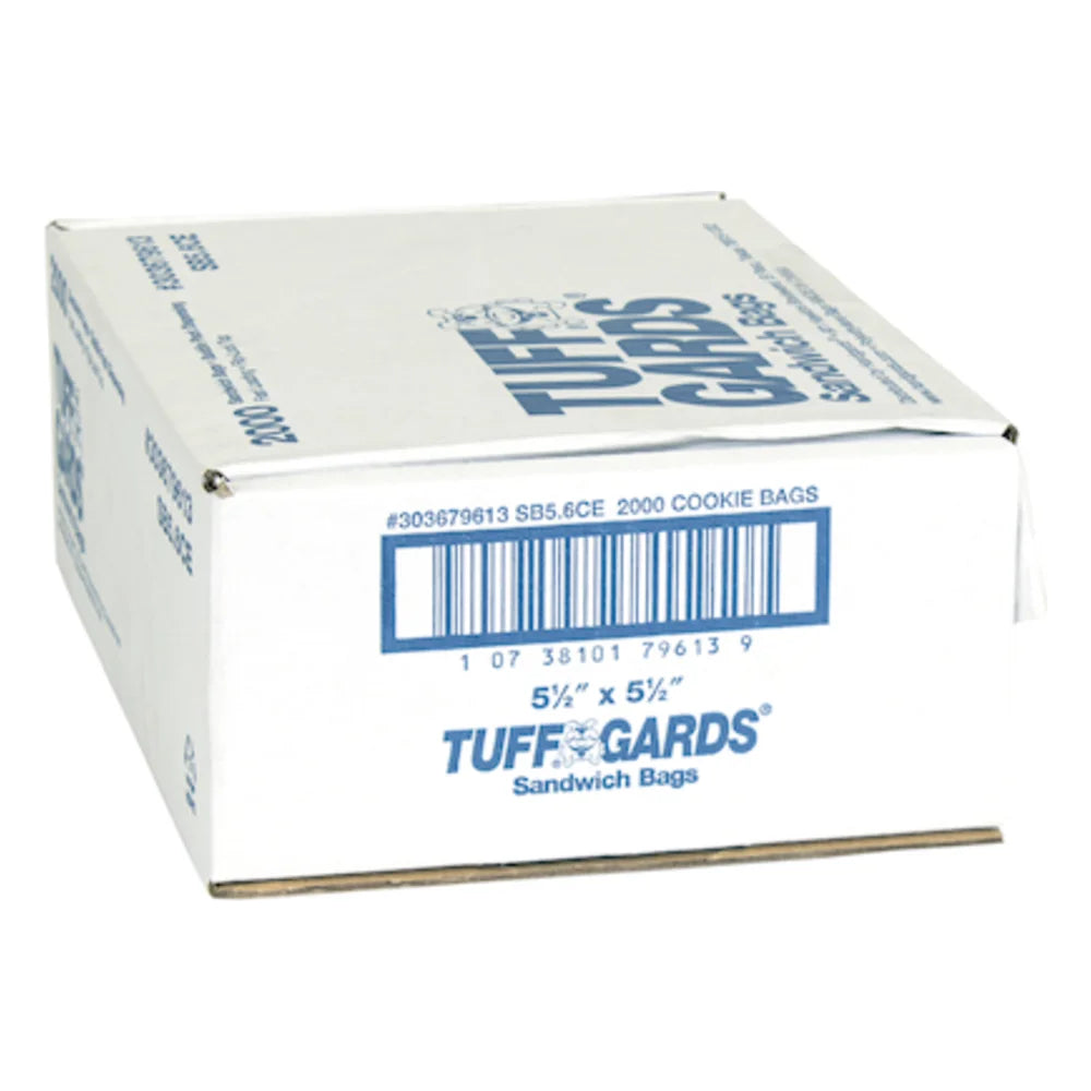 Tuffgards 5.5 Inch X 5.5 Inch High Density Clear Saddle Printed Cookie Bag — 2000 Per Case
