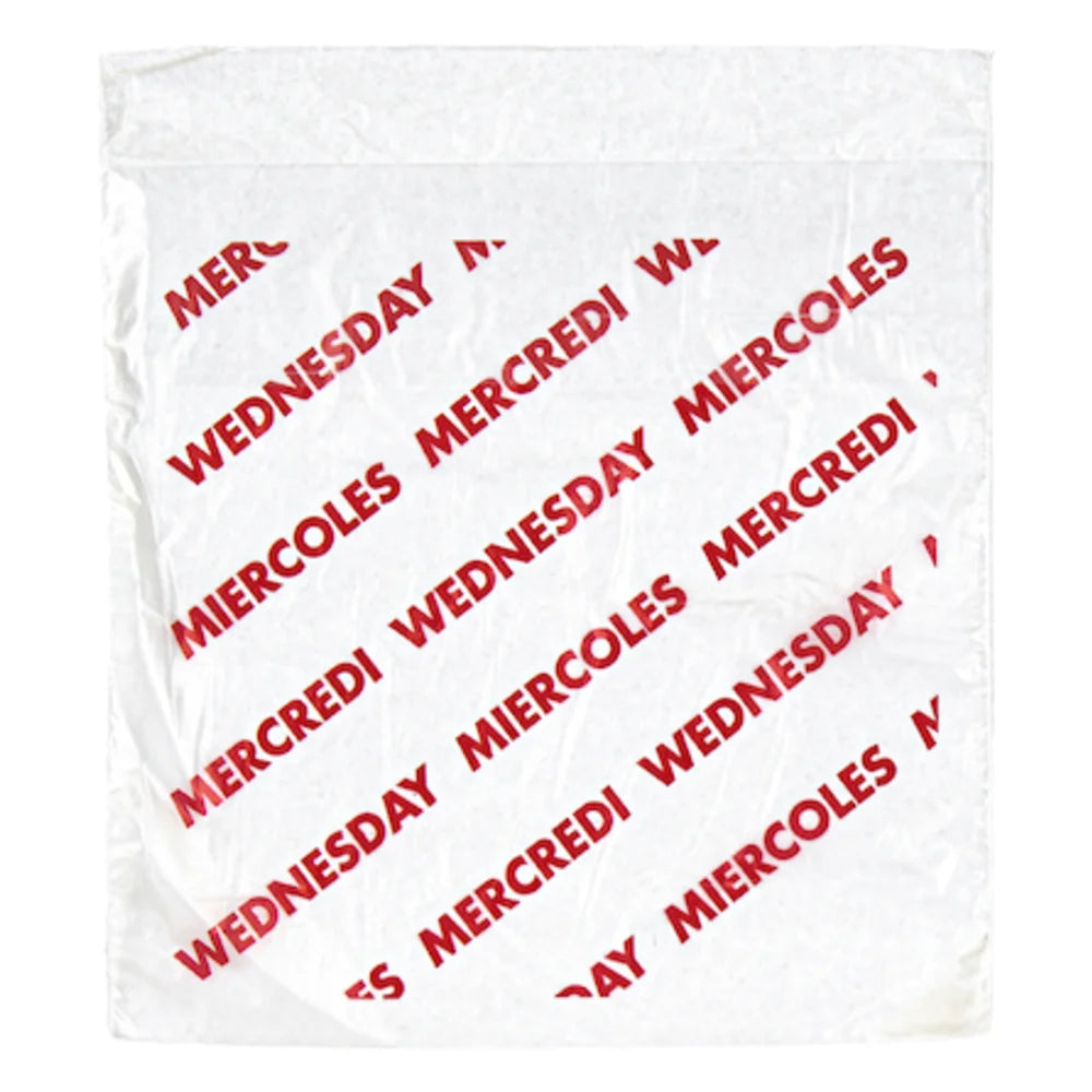 Valugards High Density Saddle Preportion Bag Printed Wednesday Red — 2000 Per Case