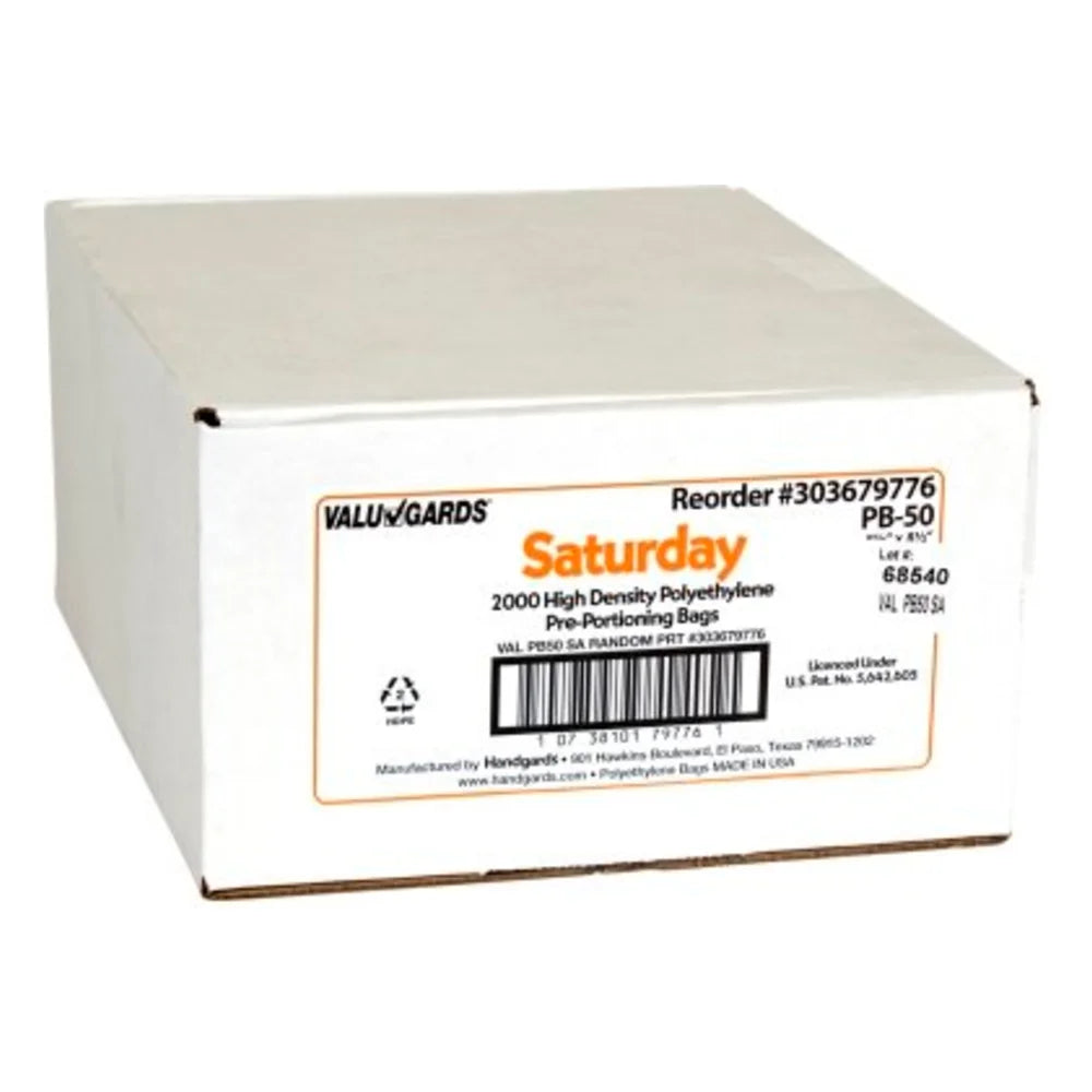 Valugards Bag High Density Preportion Bag Printed Saturday Orange — 2000 Per Case