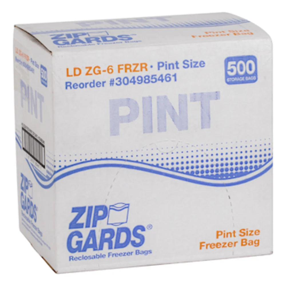 Zipgards Freezer Bag Pint Zg6, 500 Each — 500 Per Case